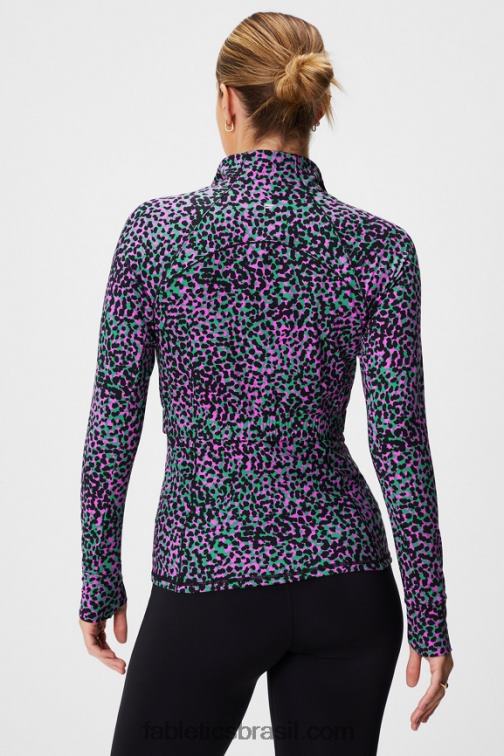 Fabletics pontos de safári de grama verde 420HR2569 jaqueta de performance trinity mulheres