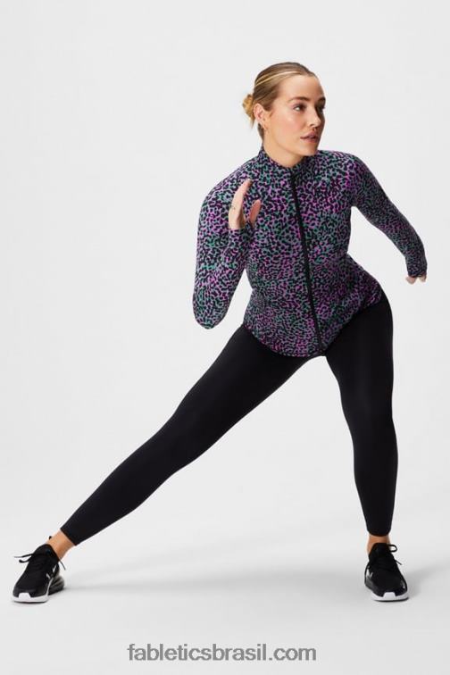 Fabletics pontos de safári de grama verde 420HR2569 jaqueta de performance trinity mulheres