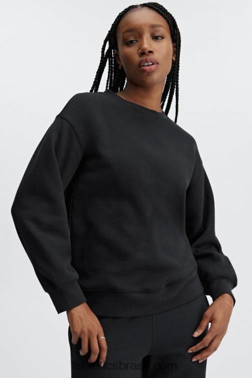 Fabletics preto 420HR2474 moletom eco gola careca mulheres