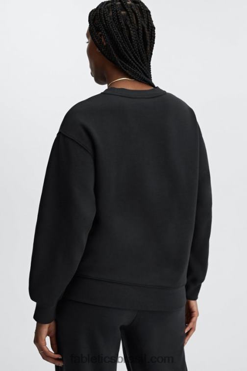 Fabletics preto 420HR2474 moletom eco gola careca mulheres