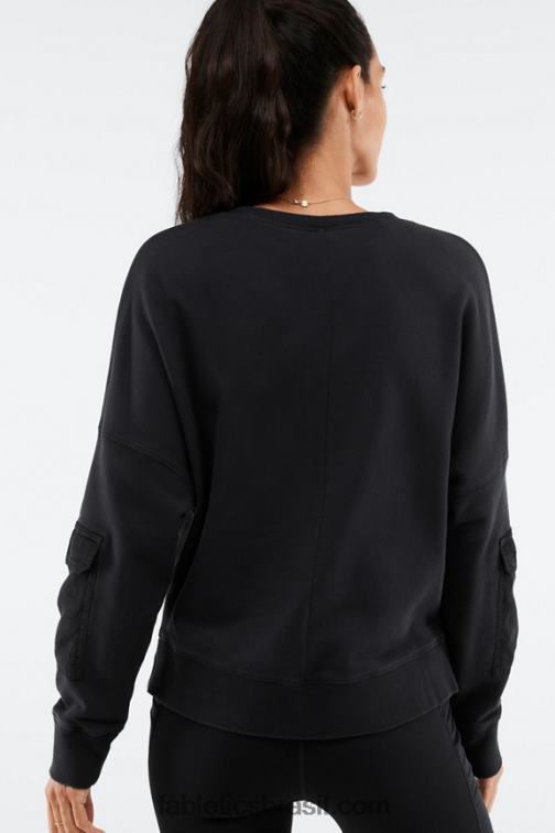Fabletics preto 420HR2545 moletom pérola mulheres