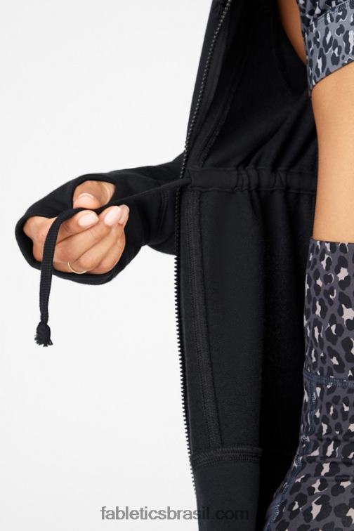 Fabletics preto 420HR2559 moletom oversized leah mulheres
