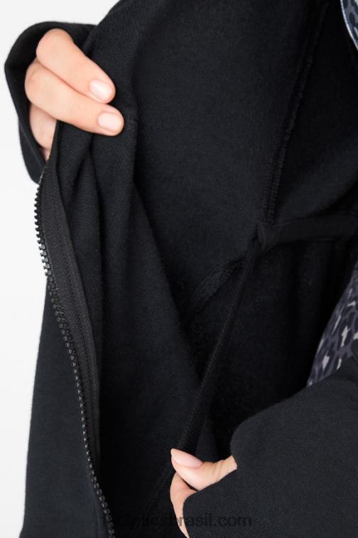 Fabletics preto 420HR2560 moletom oversized leah mulheres