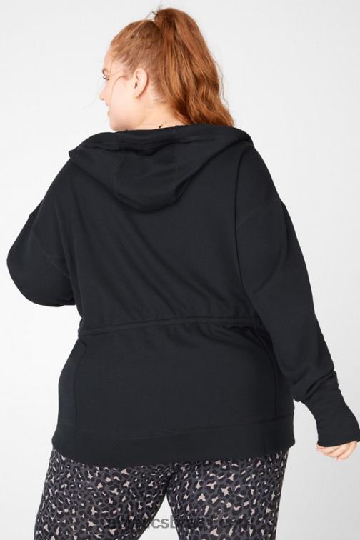 Fabletics preto 420HR2560 moletom oversized leah mulheres