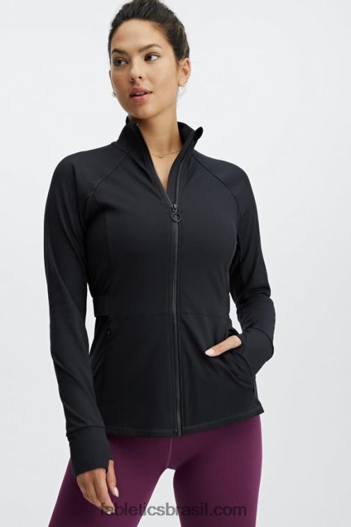 Fabletics preto 420HR2570 jaqueta de performance trinity mulheres