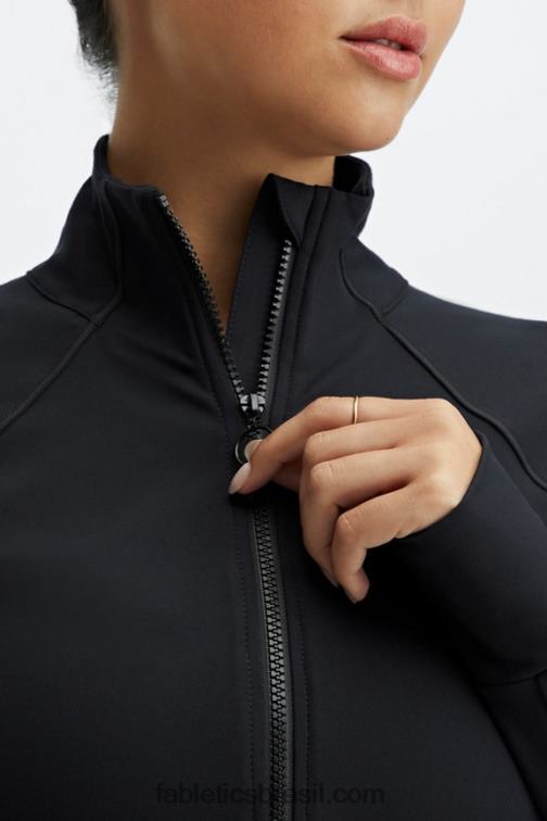 Fabletics preto 420HR2570 jaqueta de performance trinity mulheres