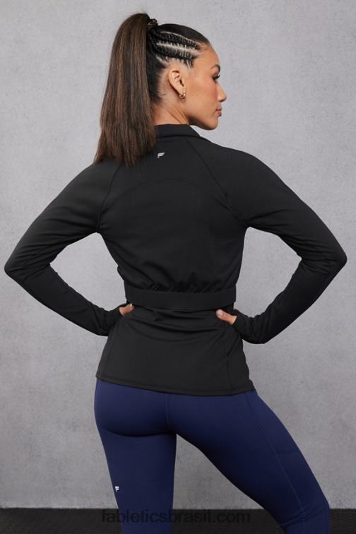 Fabletics preto 420HR2570 jaqueta de performance trinity mulheres