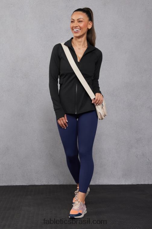 Fabletics preto 420HR2570 jaqueta de performance trinity mulheres