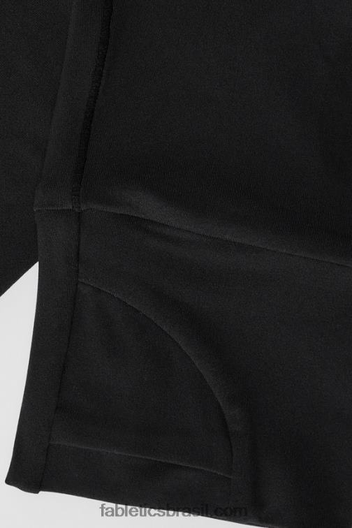 Fabletics preto 420HR2581 fênix meio zíper camada intermediária mulheres