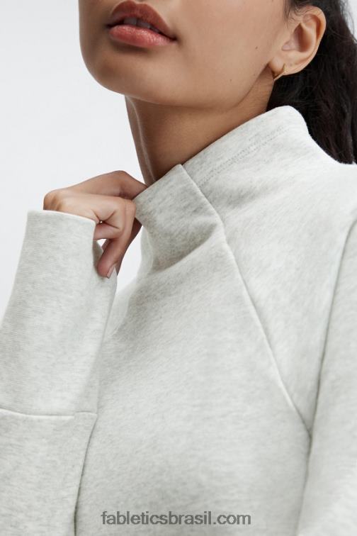 Fabletics urze cinza claro 420HR2502 túnica decote em funil zaylee mulheres