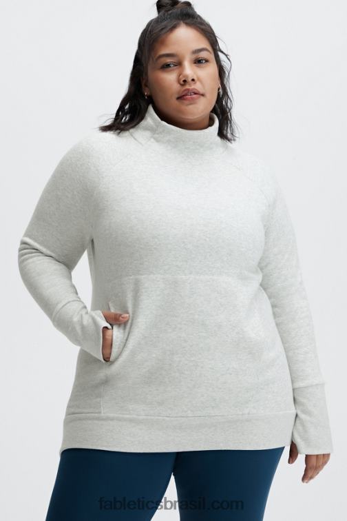 Fabletics urze cinza claro 420HR2503 túnica decote em funil zaylee mulheres