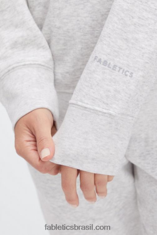 Fabletics urze cinza claro 420HR2517 moletom ecológico mulheres