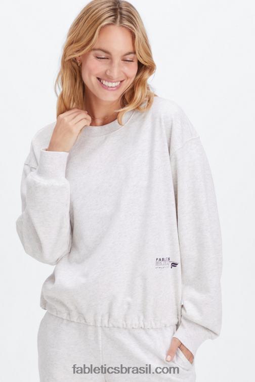 Fabletics urze cinza suave/clube atlético 420HR2652 gola alta curta e leve mulheres