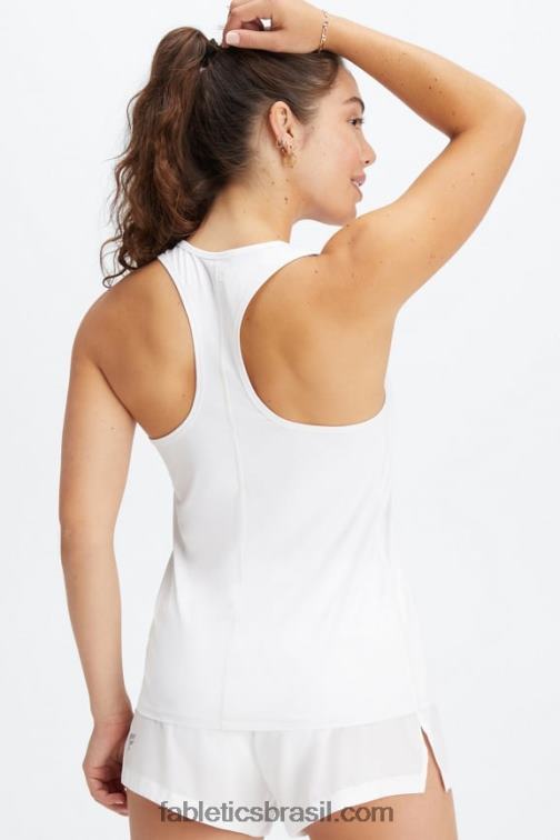 Fabletics Branco brilhante 420HR2188 tanque nadador phoenix lite mulheres
