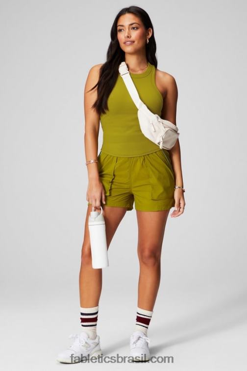 Fabletics Olival 420HR2144 tanque de costela de gola alta mulheres