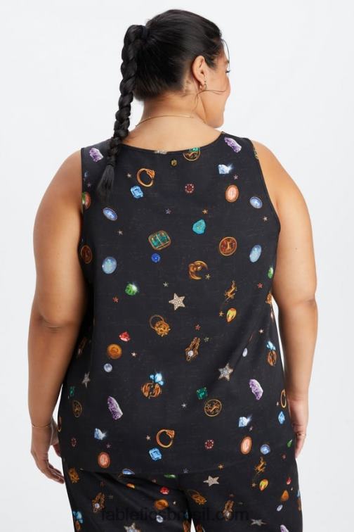 Fabletics amuleto da sorte 420HR2238 tanque de ecosatina mulheres