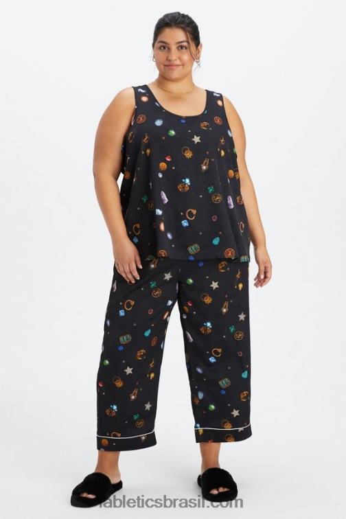 Fabletics amuleto da sorte 420HR2238 tanque de ecosatina mulheres