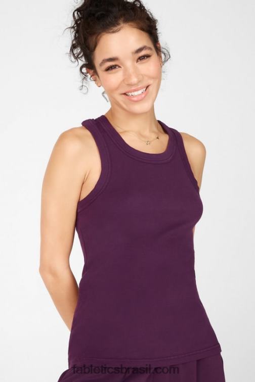 Fabletics berinjela escura 420HR2328 tanque de lata mulheres
