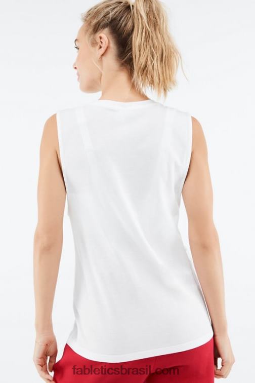 Fabletics branco 420HR2174 tanque muscular micah mulheres