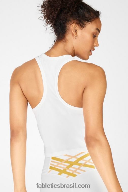 Fabletics branco 420HR2219 tanque clássico dry-flex mulheres