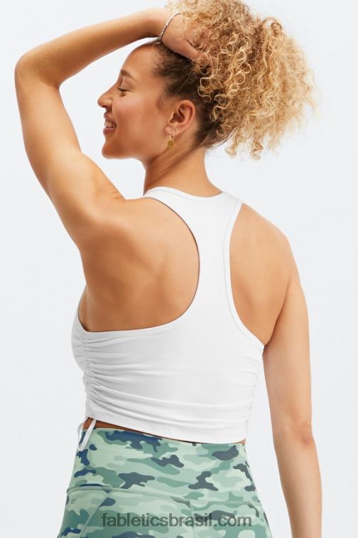 Fabletics branco 420HR2288 jacqueline tanque de sutiã embutido mulheres