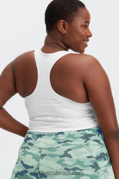 Fabletics branco 420HR2289 jacqueline tanque de sutiã embutido mulheres