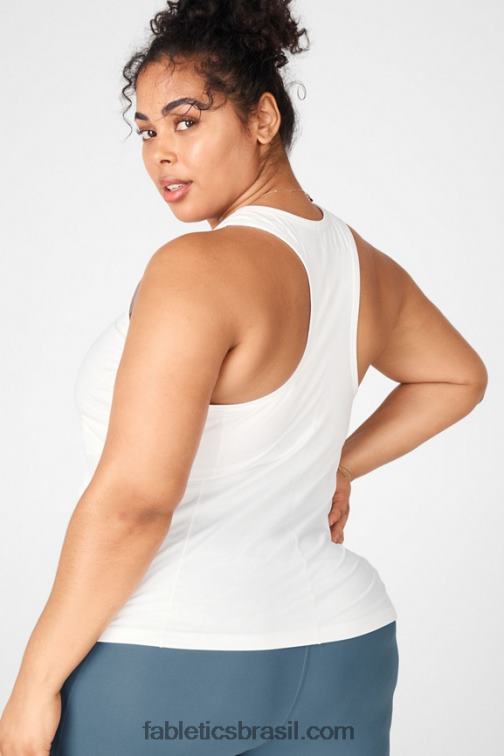 Fabletics branco 420HR2301 tanque nadador fênix mulheres