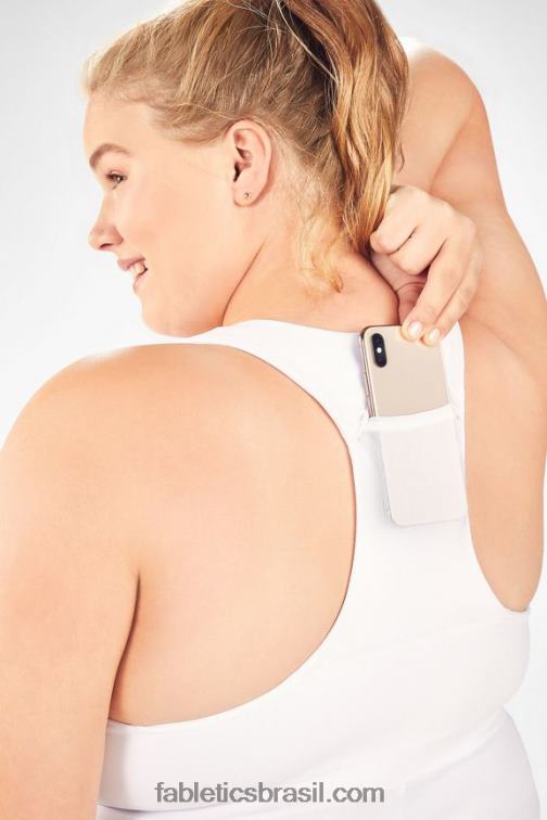 Fabletics branco 420HR2371 tanque embutido em movimento mulheres