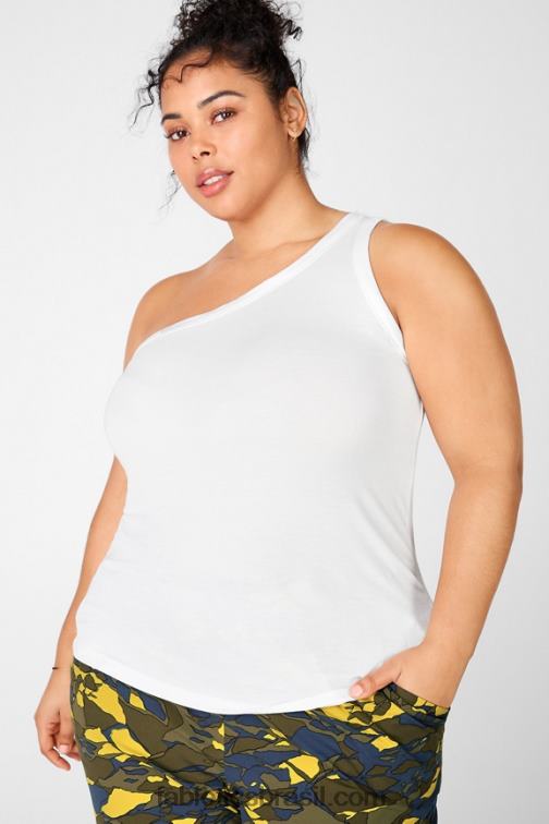 Fabletics branco 420HR2421 esme um tanque de ombro mulheres