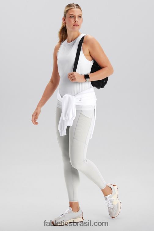 Fabletics branco clássico 420HR2118 tanque traseiro aberto dry-flex mulheres