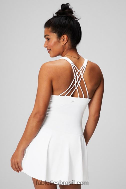 Fabletics branco clássico 420HR2132 tanque de sutiã embutido com tiras mulheres