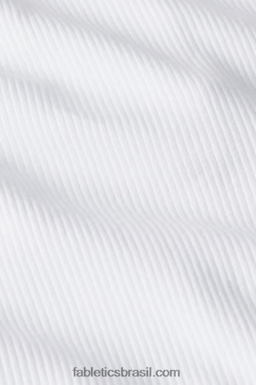Fabletics branco clássico 420HR2141 tanque de costela de gola alta mulheres