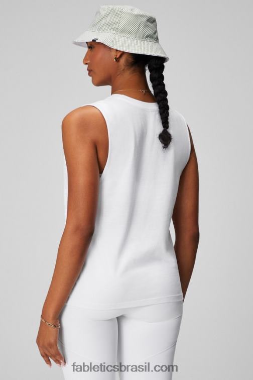 Fabletics branco clássico 420HR2172 tanque muscular micah mulheres