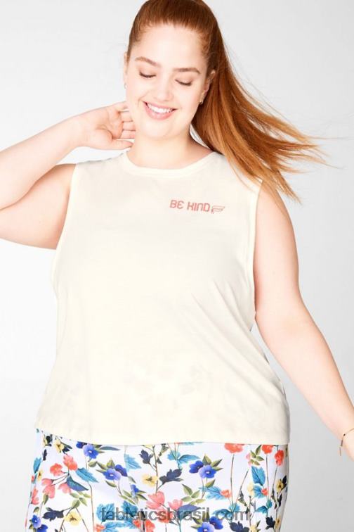 Fabletics branco silenciado 420HR2419 gia tanque mulheres