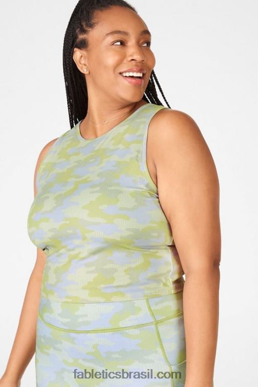 Fabletics camuflagem pin dot cinza 420HR2347 tanque de colheita ressler mulheres