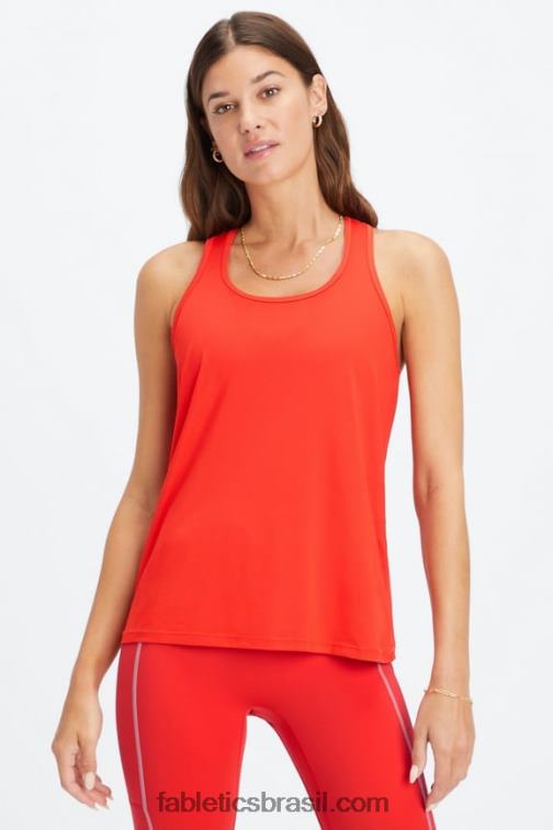 Fabletics cereja elétrica 420HR2185 tanque nadador phoenix lite mulheres