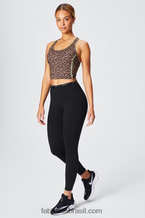 Fabletics cheetah ondulado/iluminador 420HR2181 tanque nadador phoenix lite mulheres