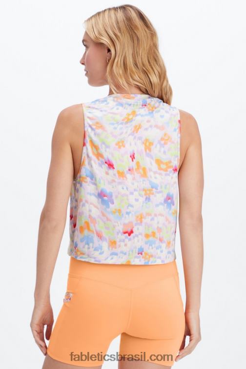 Fabletics clube floral/atlético new wave 420HR2206 tanque muscular dry-flex mulheres