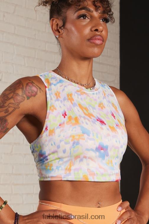 Fabletics clube floral/atlético new wave 420HR2206 tanque muscular dry-flex mulheres