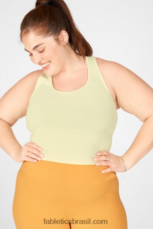 Fabletics creme de limão 420HR2339 regata de malha rylee mulheres