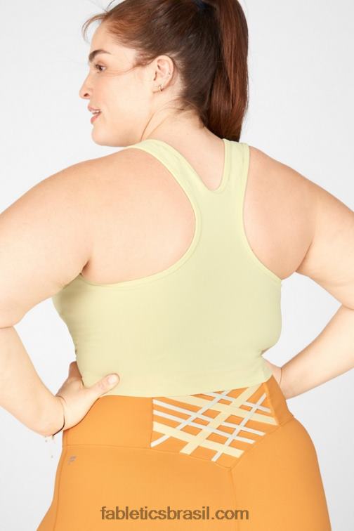 Fabletics creme de limão 420HR2339 regata de malha rylee mulheres