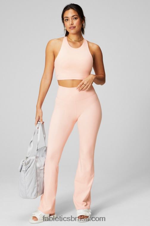 Fabletics creme de manteiga rosa 420HR2164 tanque traseiro aberto com tiras mulheres