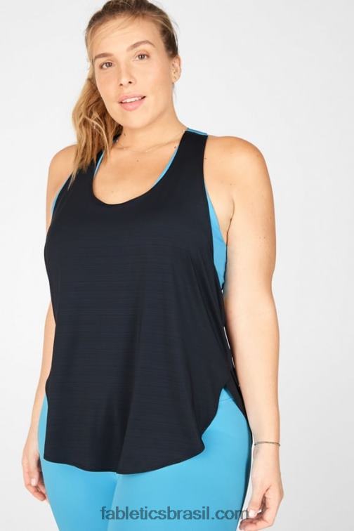 Fabletics creme preto/cerúleo claro/limão 420HR2402 tanque de sutiã embutido eco-consciente mulheres