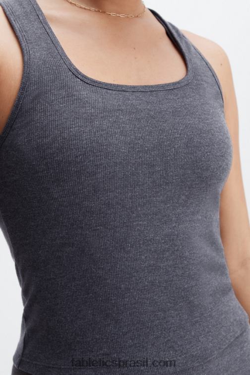 Fabletics estanho 420HR2271 regata com nervuras restoreknit mulheres