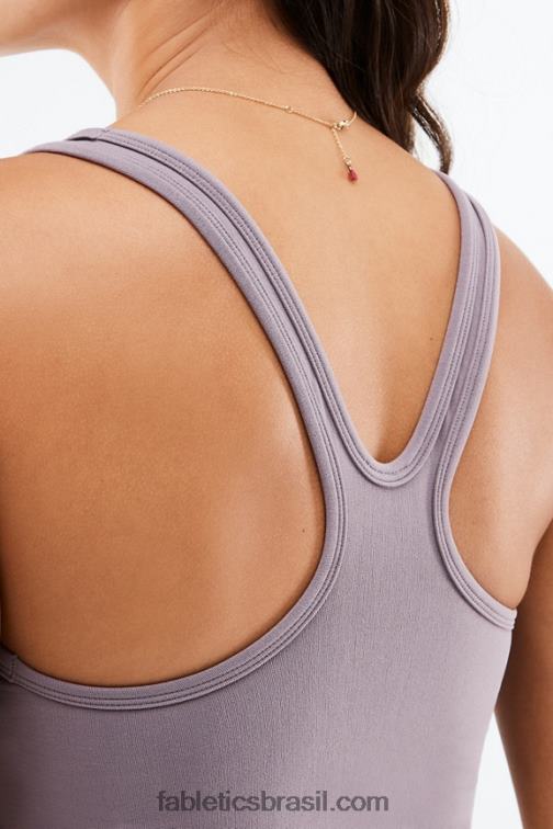 Fabletics estanho claro 420HR2336 regata de malha rylee mulheres