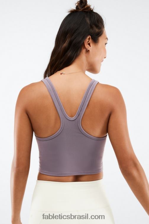 Fabletics estanho claro 420HR2336 regata de malha rylee mulheres