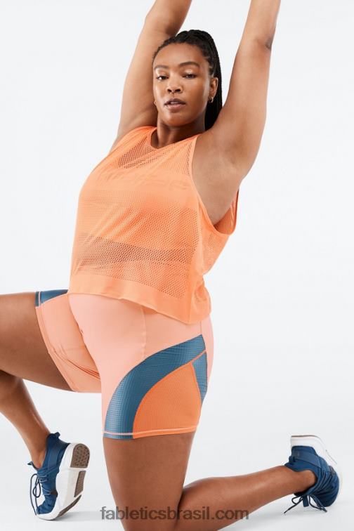 Fabletics explosão de laranja 420HR2335 regata em malha wilder mulheres