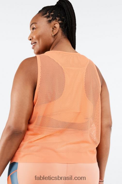 Fabletics explosão de laranja 420HR2335 regata em malha wilder mulheres