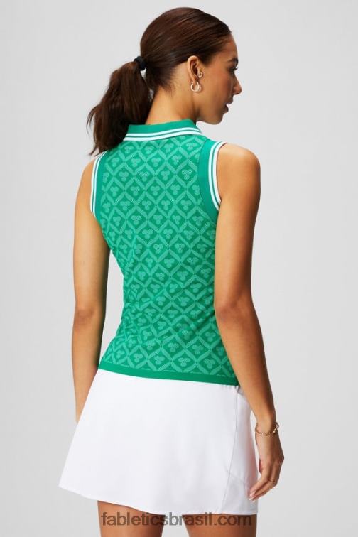 Fabletics fairway chateau jacquard 420HR2166 tanque polo sem costura mulheres