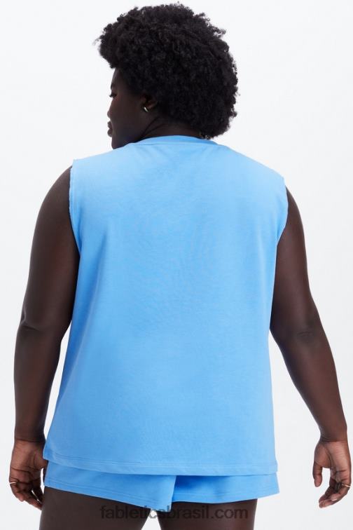 Fabletics fuga da ilha / clube atlético 420HR2262 tanque de terry de grandes dimensões mulheres